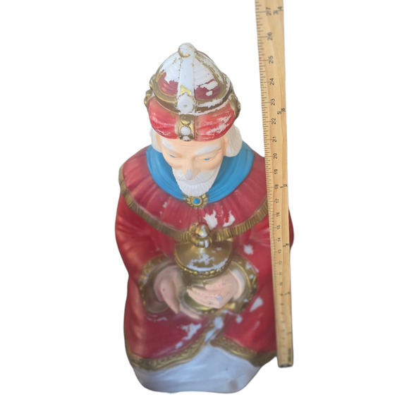 Vintage General Foams Plastics Wise Man Blow Mold Wired Light Outdoor Holiday - Picture 5 of 7